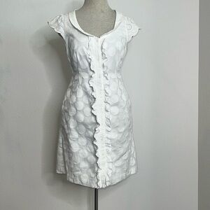Moulinette Soeurs Eyelet Ruffle Front Dress